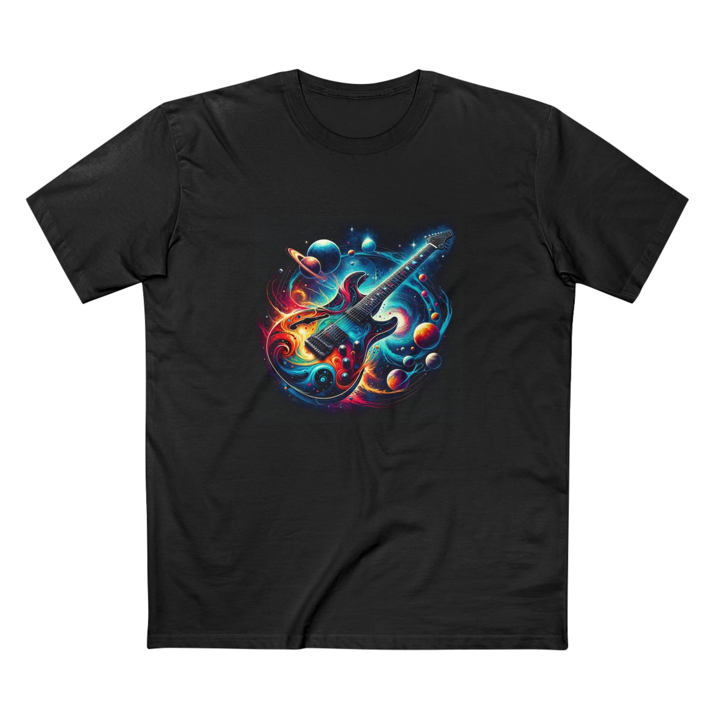 Spaced-themed electric guitar, Men's Staple Tee