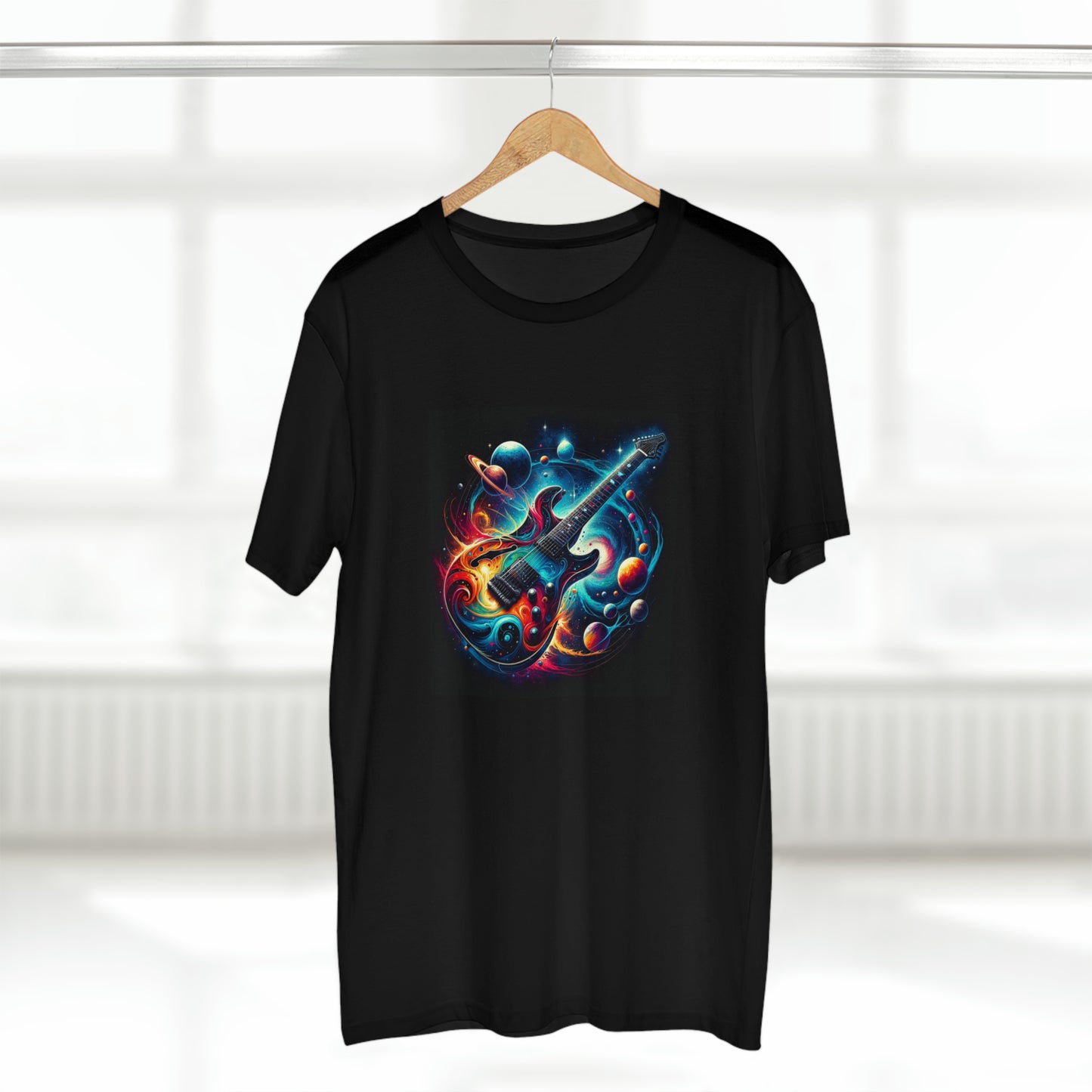 Spaced-themed electric guitar, Men's Staple Tee