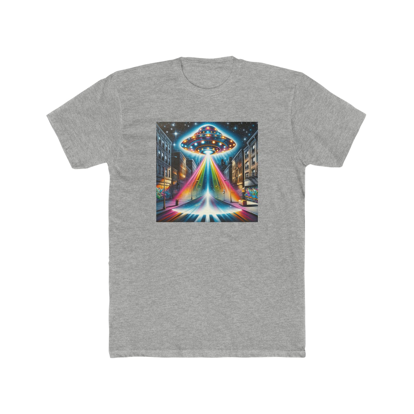 UFO, graffiti, Men's Cotton Crew Tee